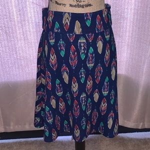 LuLaRoe Blue Feather Skirt